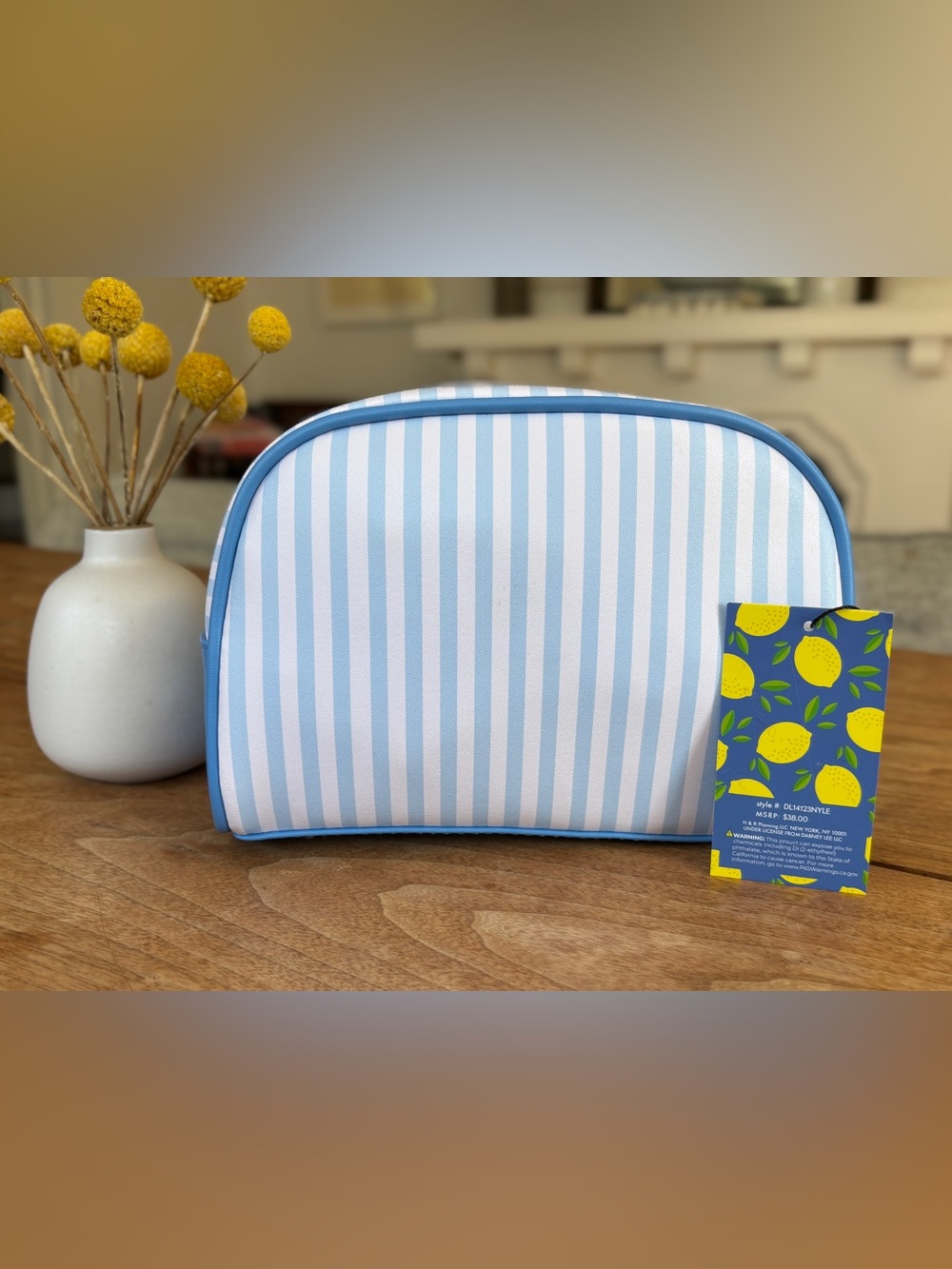 DABNEY LEE Makeup Case Lemon Stripe - Picture 4 of 12